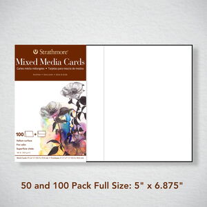 400 Series Mixed Media Cards 100 Vellum Surface