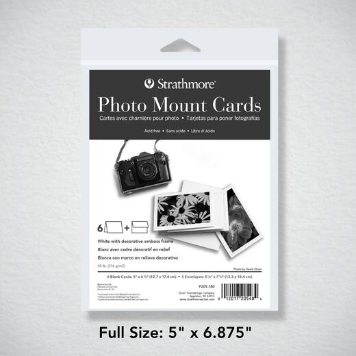 Photo Mount Cards - Decorative Emboss Full Size
